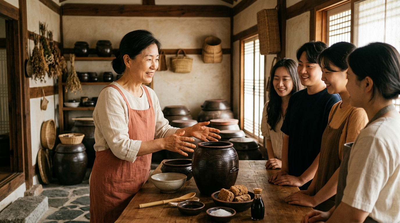 장 담그기 교육 현장